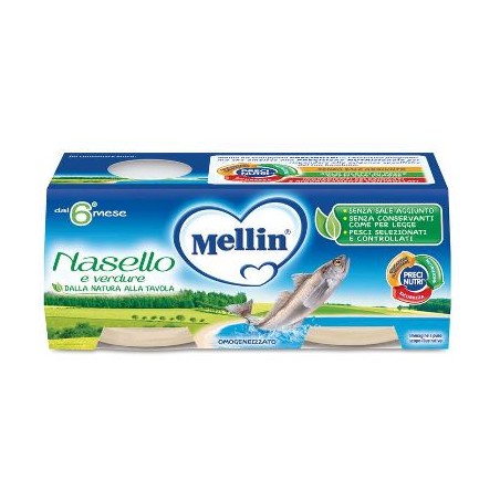 Danone Nutricia Soc. Ben. Mellin Omogeneizzato Nasello 2 X 80 G