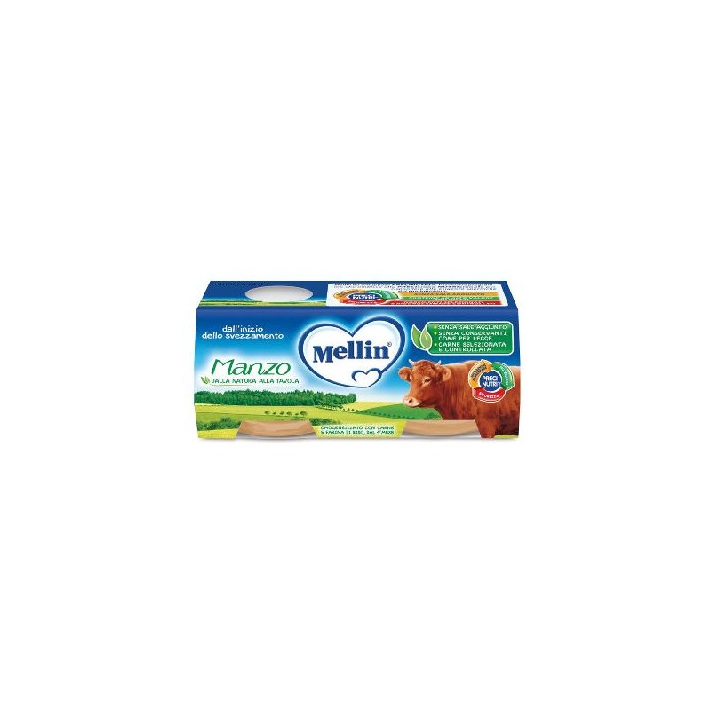 Danone Nutricia Soc. Ben. Mellin Omogeneizzato Manzo 2x120 G