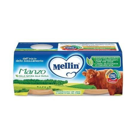 Danone Nutricia Soc. Ben. Mellin Omogeneizzato Manzo 2x120 G