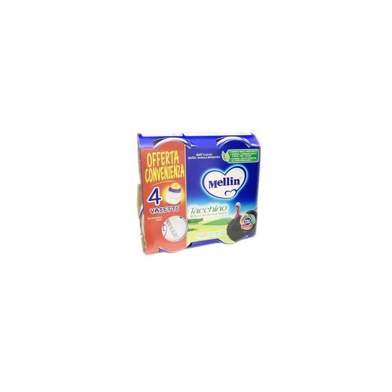 Danone Nutricia Soc. Ben. Mellin Omogeneizzato Tacchino 4x80 G