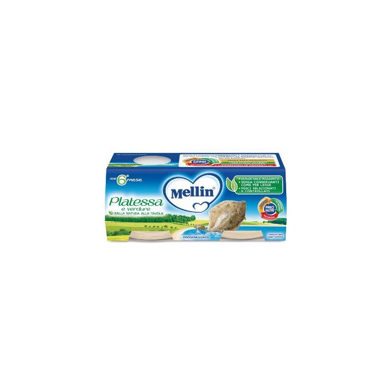 Danone Nutricia Soc. Ben. Mellin Omogeneizzato Platessa 2x80 G