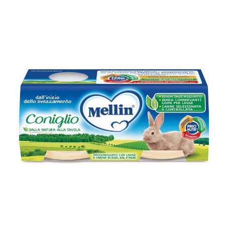 Danone Nutricia Soc. Ben. Mellin Omogeneizzato Coniglio 2x120 G