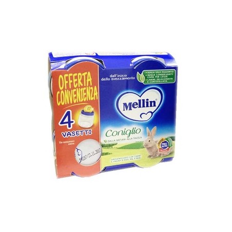 Danone Nutricia Soc. Ben. Mellin Omogeneizzato Coniglio 4x80 G