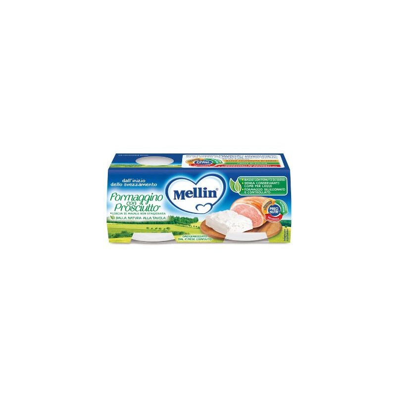 Danone Nutricia Soc. Ben. Mellin Baby Formaggino Con Prosciutto 2 X 80 G