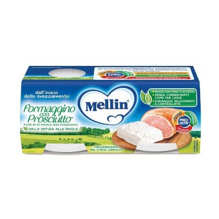 Danone Nutricia Soc. Ben. Mellin Baby Formaggino Con Prosciutto 2 X 80 G