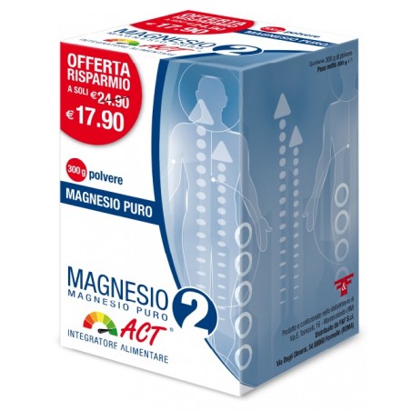 F&f Magnesio 2 Act Puro Polvere 300 G