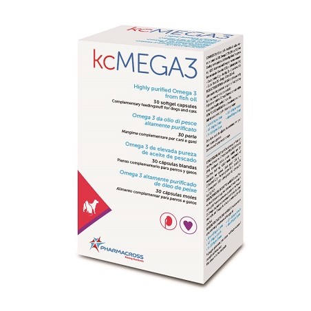 Kcmega3 integratore Omega3 Da Olio Di Pesce 30 Perle per cani e gatti