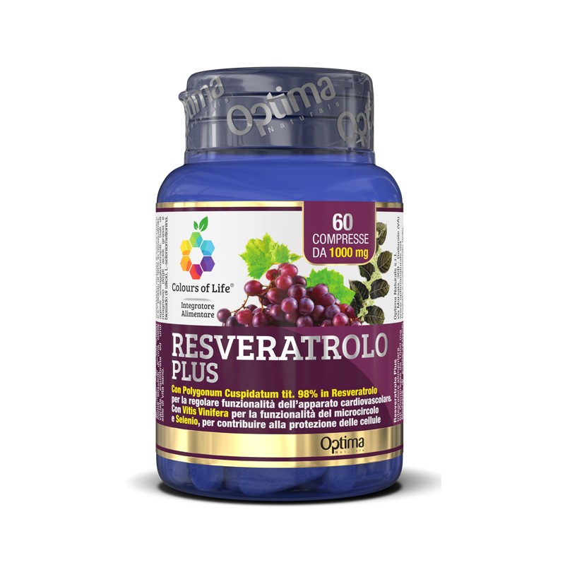 Optima Naturals Colours Of Life Resveratrolo Plus 60 Compresse 1000 Mg