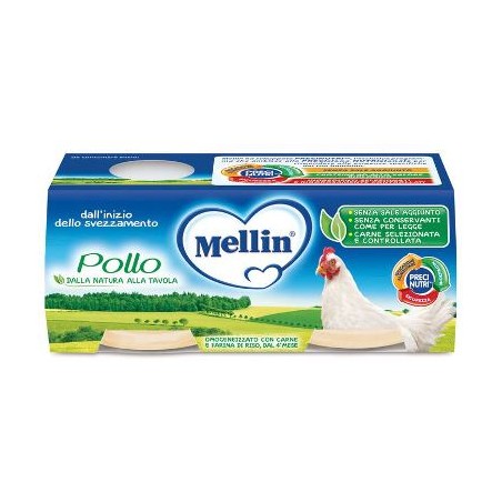 Danone Nutricia Soc. Ben. Mellin Omogeneizzato Pollo 2 X 80 G