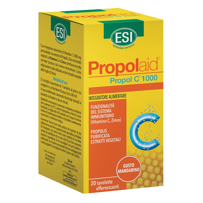 Esi Propolaid Propol C 1000 Mg 20 Tavolette Effervescenti