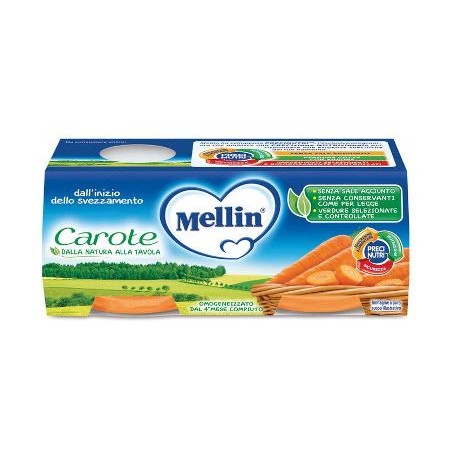 Danone Nutricia Soc. Ben. Mellin Omogeneizzato Carote 2 X 80 G