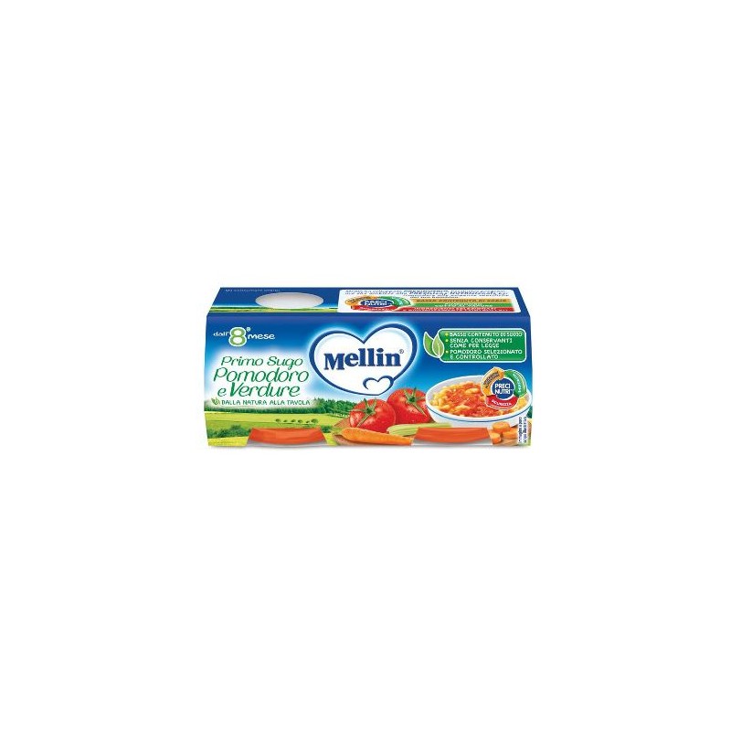 Danone Nutricia Soc. Ben. Mellin Primo Sugo Pomodoro E Verdure 2 Vasetti Da 80 G