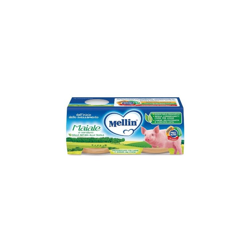 Danone Nutricia Soc. Ben. Mellin Omogeneizzato Maiale Con Verdure 2 Pezzi X 80 G