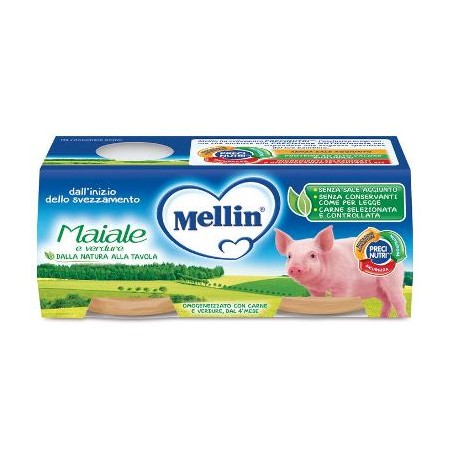 Danone Nutricia Soc. Ben. Mellin Omogeneizzato Maiale Con Verdure 2 Pezzi X 80 G