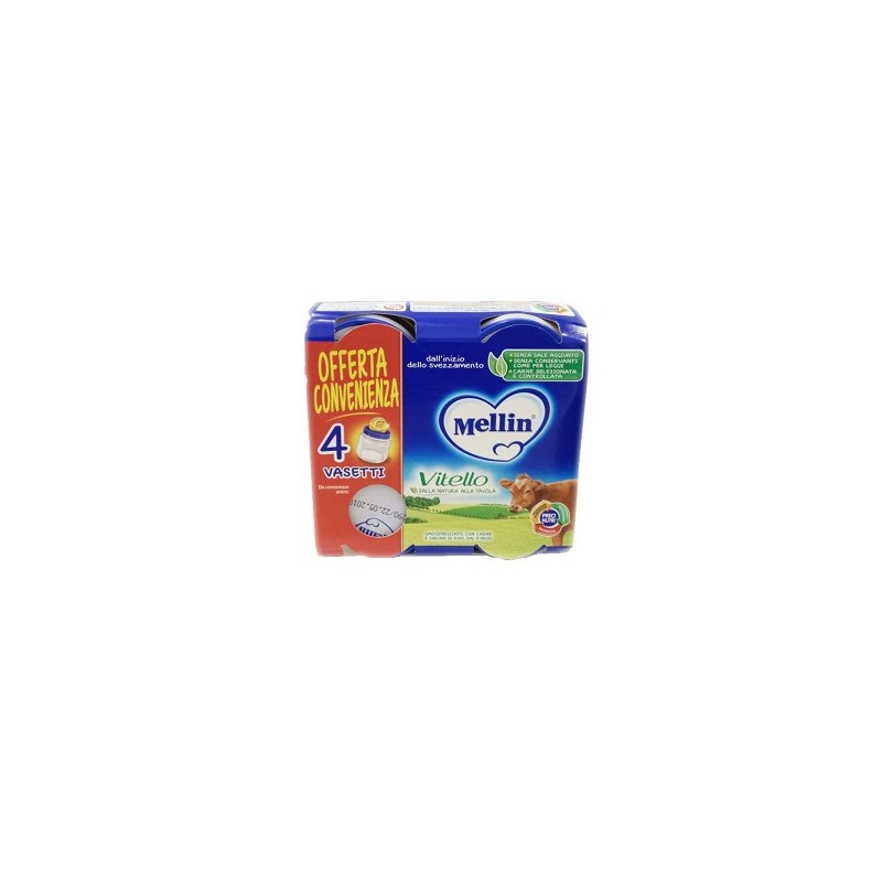 Danone Nutricia Soc. Ben. Mellin Omogeneizzato Vitello 4 Pezzi X 80 G