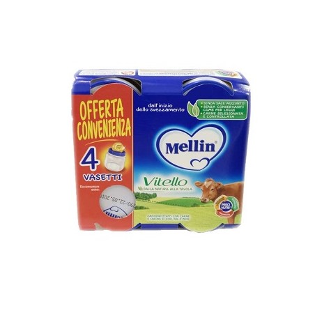 Danone Nutricia Soc. Ben. Mellin Omogeneizzato Vitello 4 Pezzi X 80 G