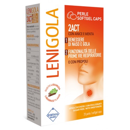 Euritalia Pharma Lenigola 20 Perle Softgel Caps Liquirizia