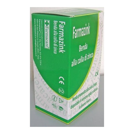 Farmacare Benda Medicata Elastica Farmazink Con Ossido Di Zinco Cm10x10m 1 Pezzo