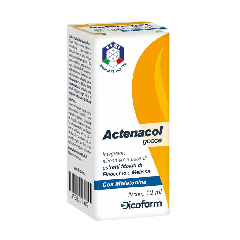 Actenacol Gocce Integratore con Melatonina 12 ml