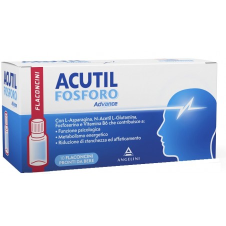 Confezione da 10 Flaconcini di Acutil Fosforo Advance della Angelini Pharma