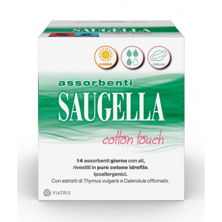 Meda Pharma Saugella Cotton Touch Assorbenti Giorno Con Ali 14 Pezzi