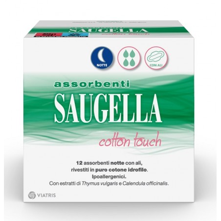 12 pezzi di assorbenti notte da Saugella Cotton Touch