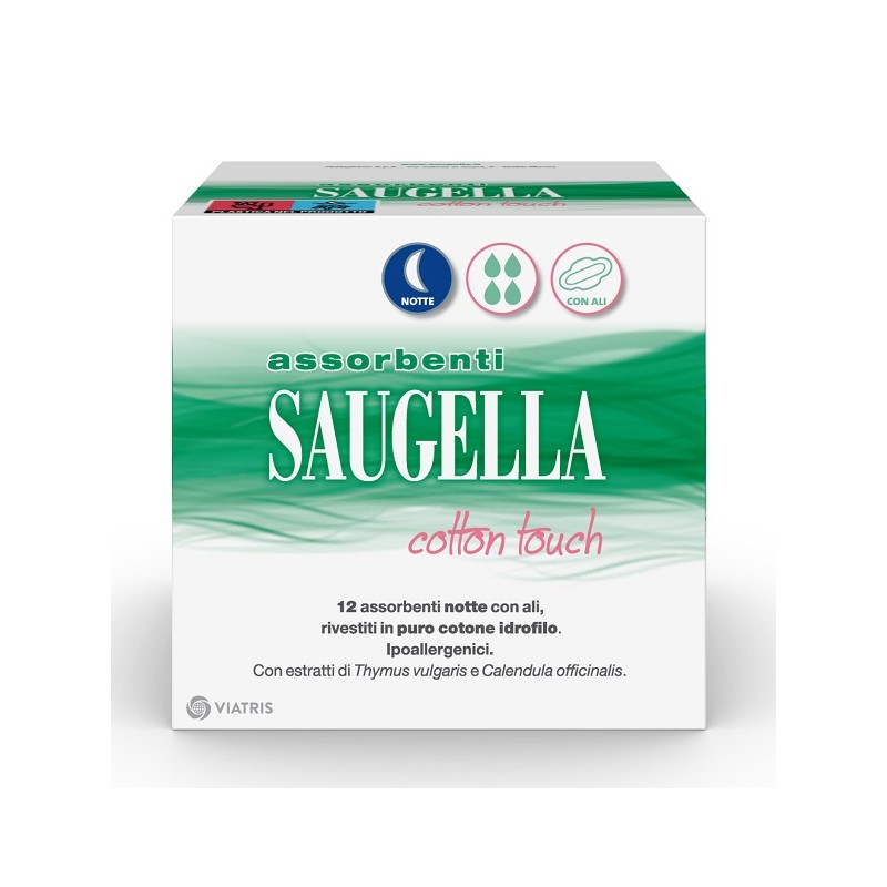 Meda Pharma Saugella Cotton Touch Assorbenti Notte 12 Pezzi