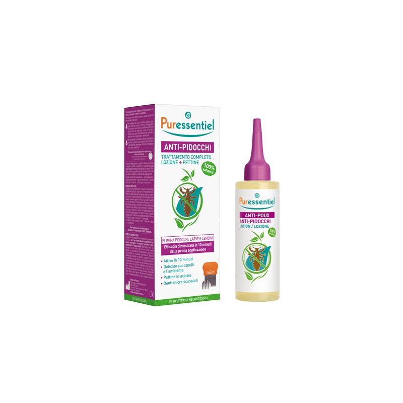 Alloga Italia Lozione Antipidocchi 100 Ml + Pettine Puressentiel