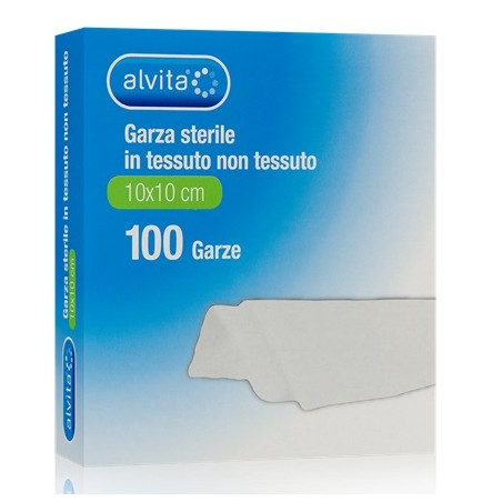 Alliance Healthcare It. Dis. Alvita Garza Sterile In Tessuto Non Tessuto 10x10cm 100 Pezzi