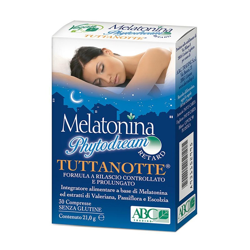 A. B. C. Trading Melatonina Phytodream Tuttanotte Retard 30 Compresse