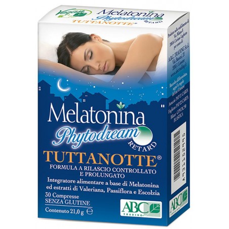 A. B. C. Trading Melatonina Phytodream Tuttanotte Retard 30 Compresse