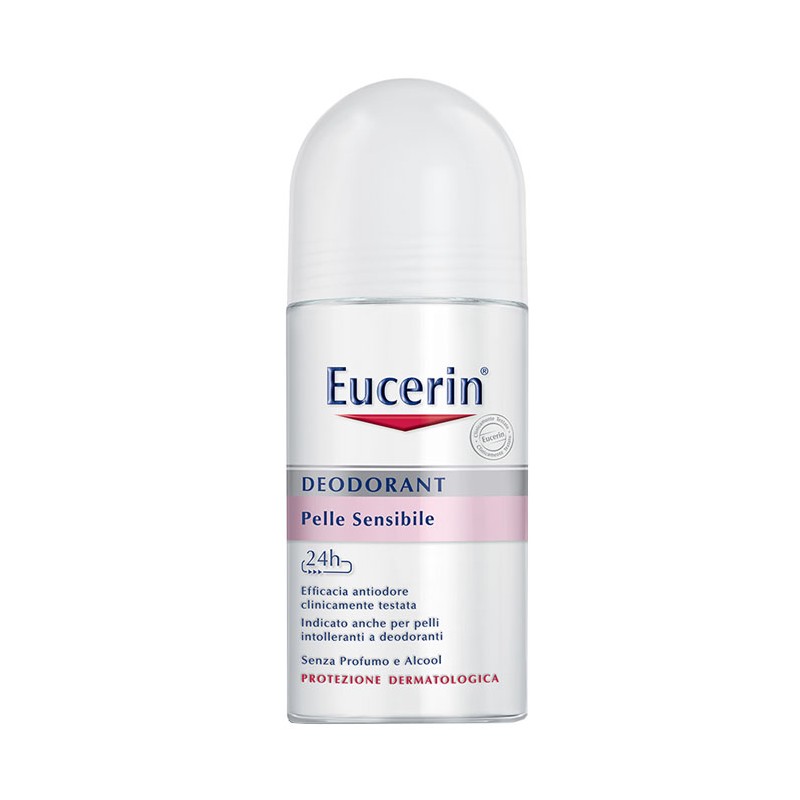 flacone in vetro 50 ml deodorante eucerin pelli sensibili