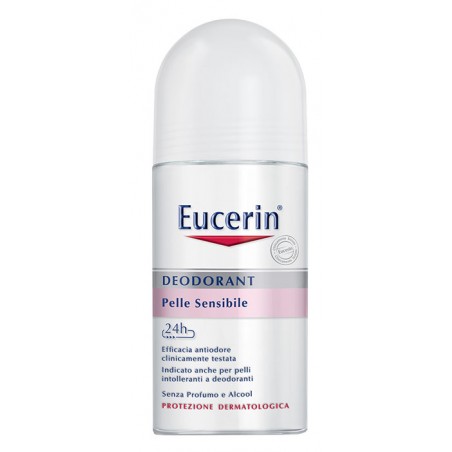 flacone in vetro 50 ml deodorante eucerin pelli sensibili