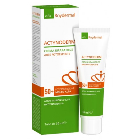 Roydermal Actynoderm Crema Riparatrice Aree Fotoesposte Fotopretezione 50+ Molto Alta 30 Ml