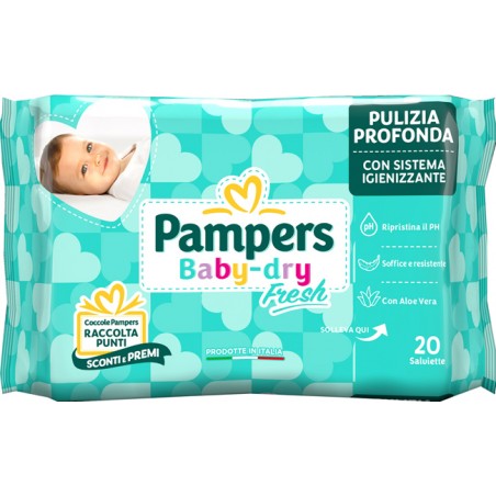 Fater Salviettine Umidificate Pampers Baby Fresh 30% + Consistente 20 Pezzi