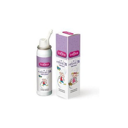 Buona Societa' Benefit Nebial Soluzione Salina Ipertonica Di Sodio Cloruro Al 3% Con Acido Ialuronico Spray Nasale 100 Ml