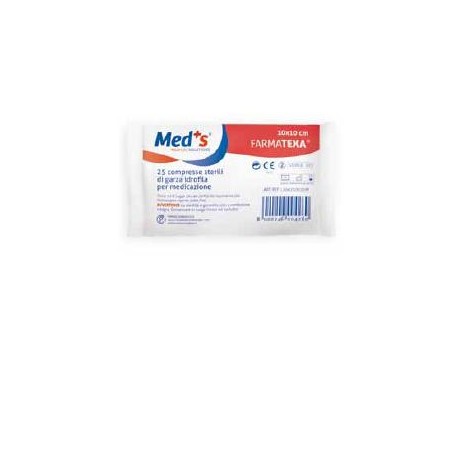 Farmac-zabban Garza Compressa Idrofila Meds Farmatexa 12/8 10x10cm 25 Pezzi