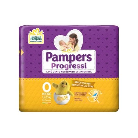 Fater Pampers Progressi Micro Pannolini Per Bambini 24 Pezzi