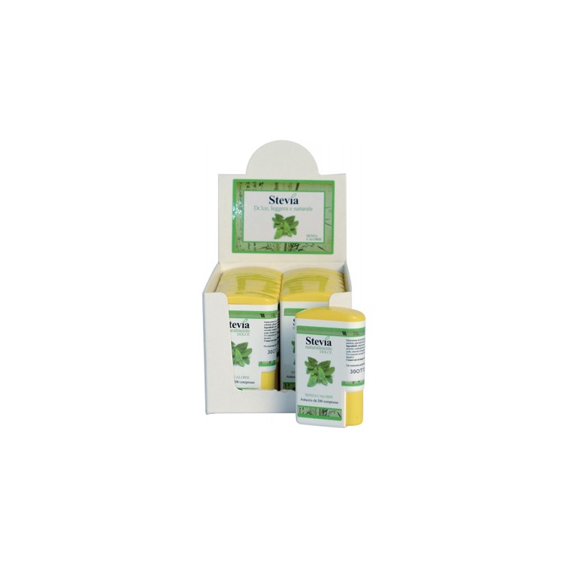 Biotobio Stevia Edulcorante 200 Compresse Display Contenente 14 Dispenser