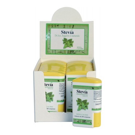 Biotobio Stevia Edulcorante 200 Compresse Display Contenente 14 Dispenser