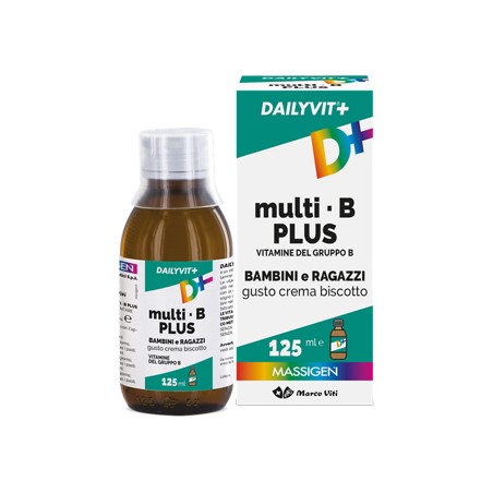 Marco Viti Farmaceutici Dailyvit+ Multi B Plus Vitamine Del Gruppo B Per Bambini E Ragazzi Gusto Crema Biscotto 125 Ml