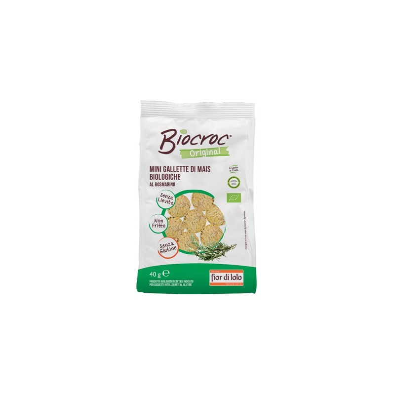 Biotobio Biocroc Mini Gallette Di Mais Rosmarino Bio 40 G