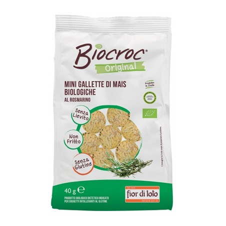 Biotobio Biocroc Mini Gallette Di Mais Rosmarino Bio 40 G