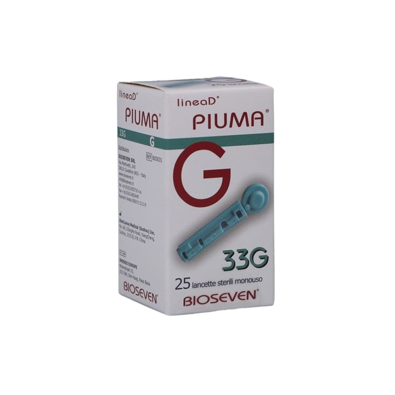 Bioseven Lancette Pungidito Linea D Piuma Gauge 33 25 Pezzi