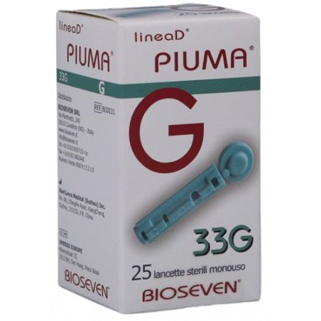 Bioseven Lancette Pungidito Linea D Piuma Gauge 33 25 Pezzi