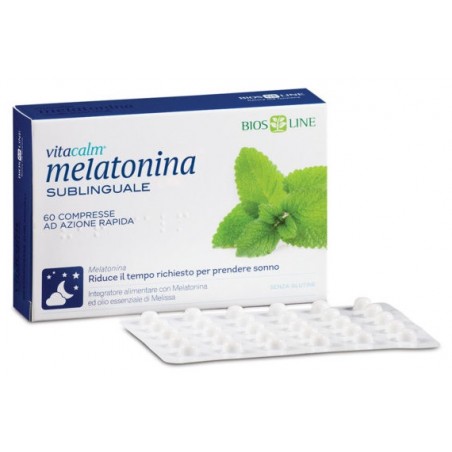 Bios Line Vitacalm Melatonina Sublinguale 60 Compresse 1 Mg