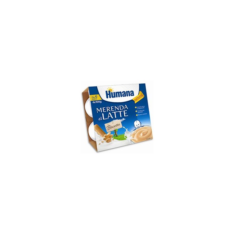 Humana Italia Humana Merenda Gusto Biscotto 4 X 100 G