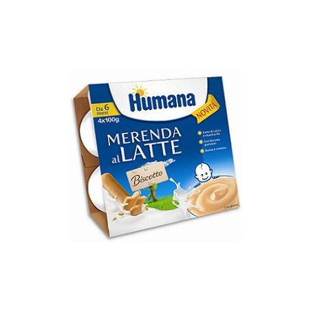 Humana Italia Humana Merenda Gusto Biscotto 4 X 100 G