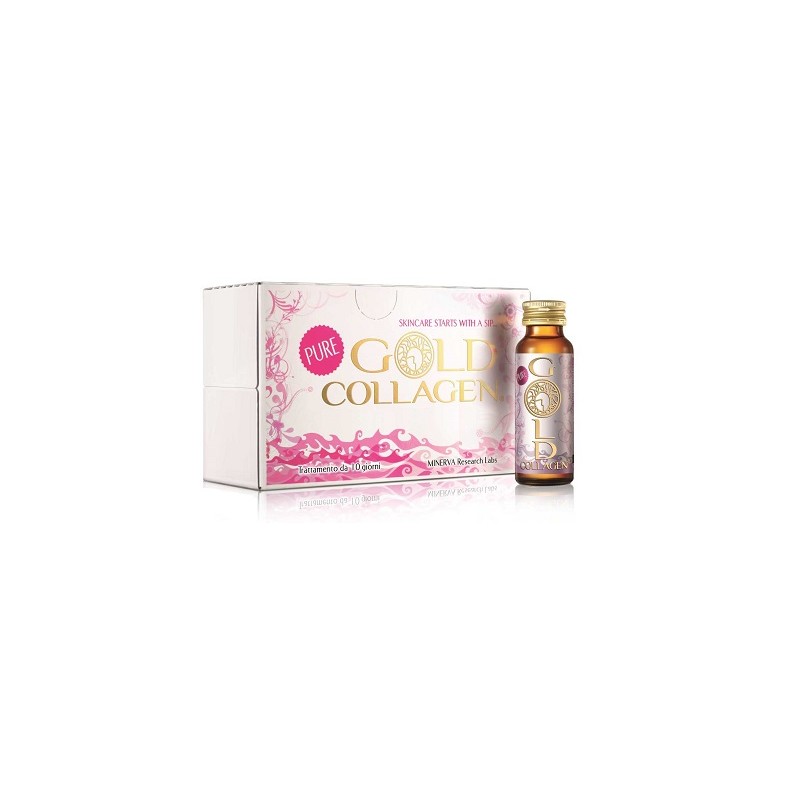 Minerva Research Labs Gold Collagen Pure 10 Flaconi 50 Ml