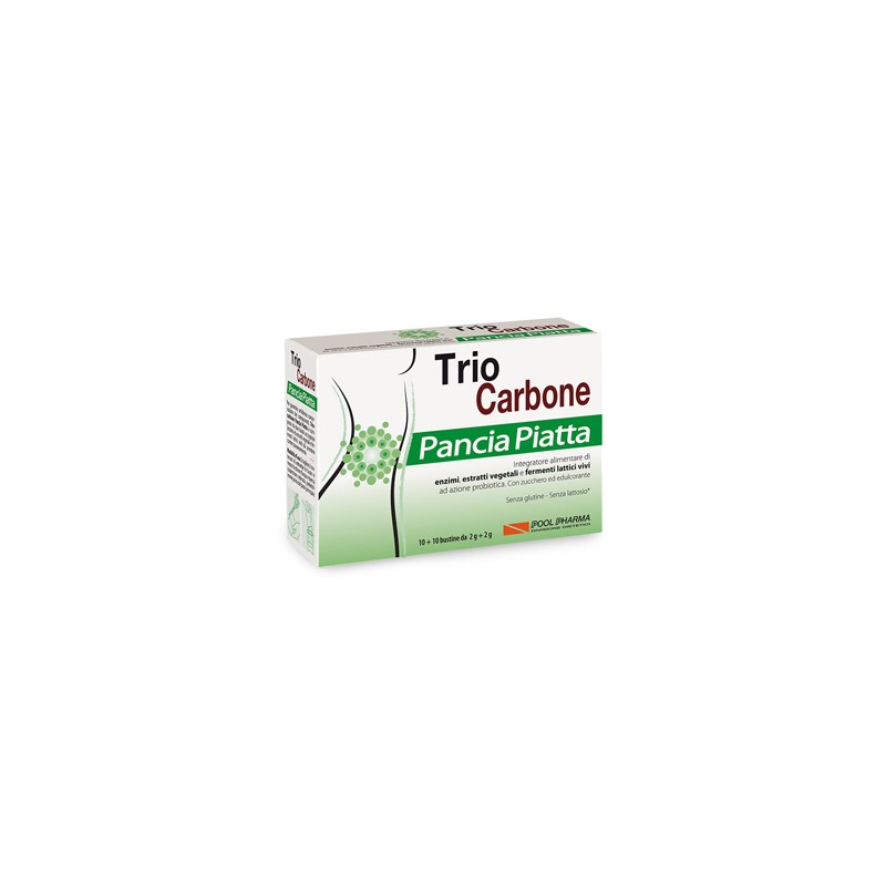 Pool Pharma Triocarbone Pancia Piatta 10 + 10 Bustine